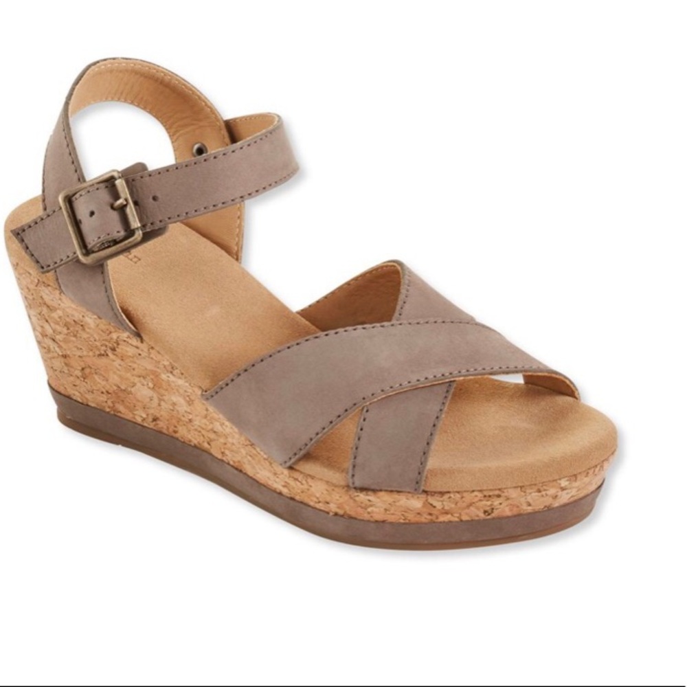 L.L.Bean Wedge Sandal II Strap, 8, New in Box